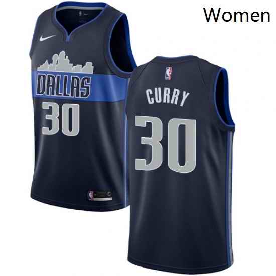 Womens Nike Dallas Mavericks 30 Seth Curry Swingman Navy Blue NBA Jersey Statement Edition